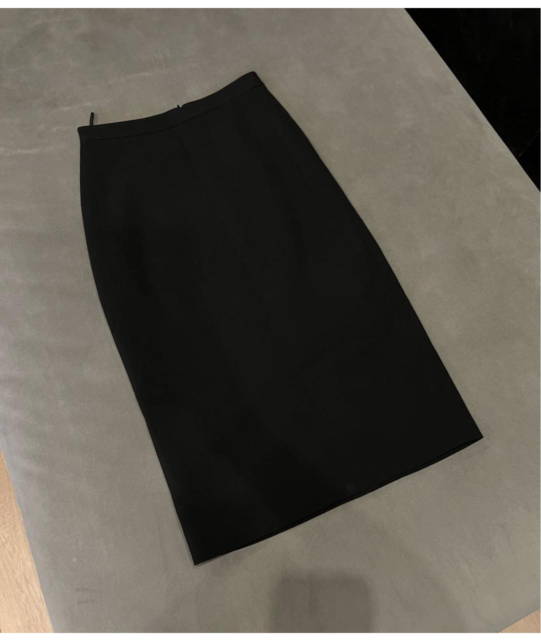 BRIONI Черная шерстяная юбка миди, фото 4
