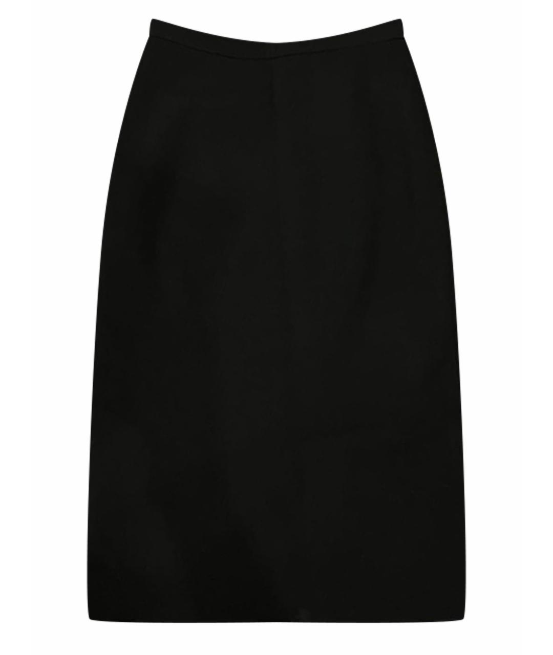 BRIONI Черная шерстяная юбка миди, фото 1