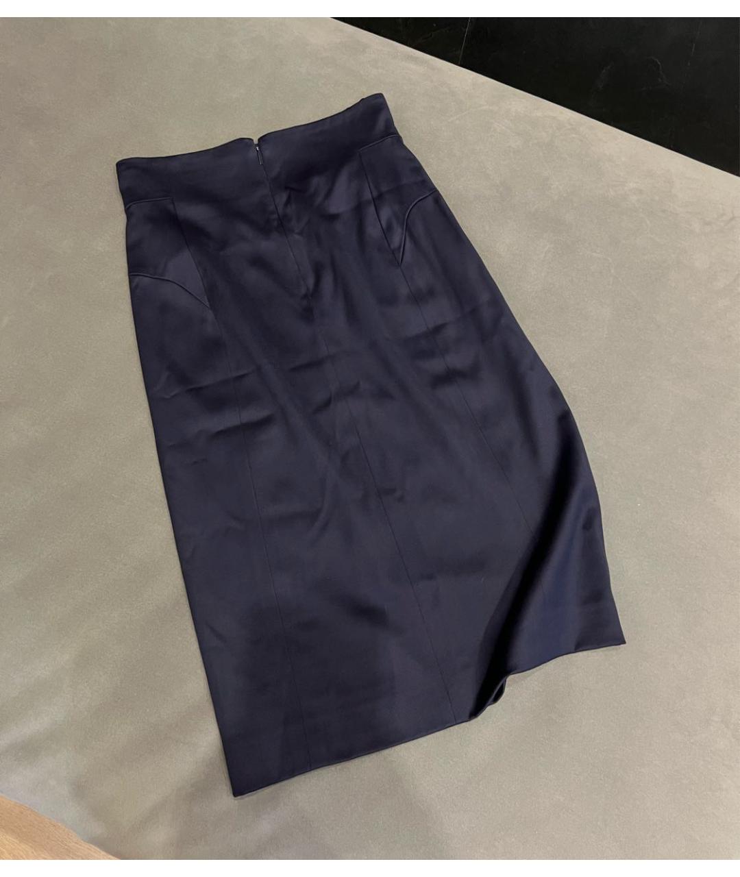 VERSACE Темно-синяя юбка миди, фото 2