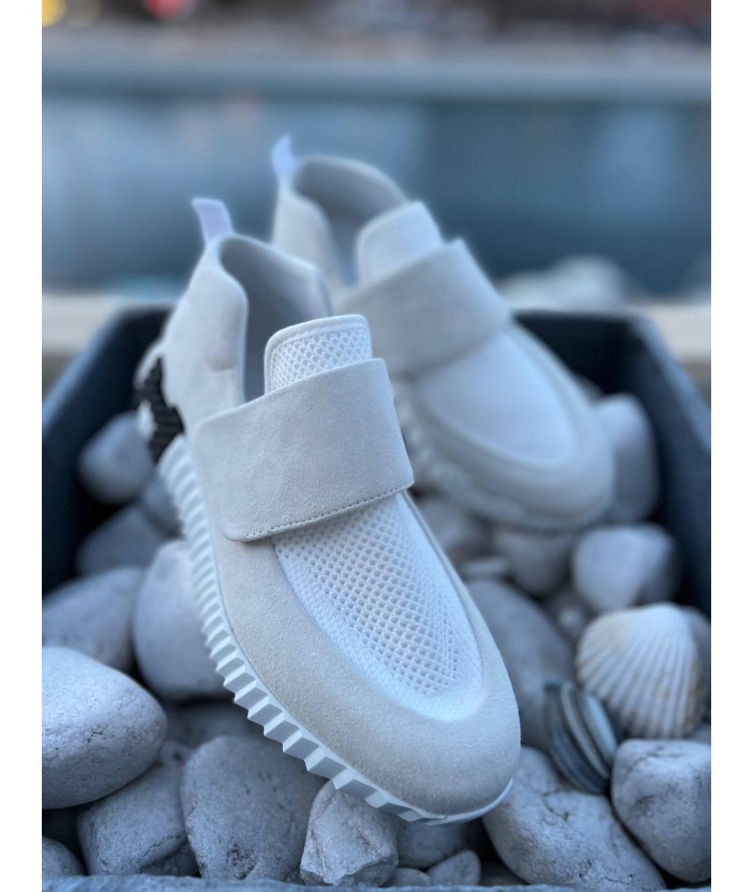 HERMES PRE-OWNED Белые замшевые кроссовки, фото 7