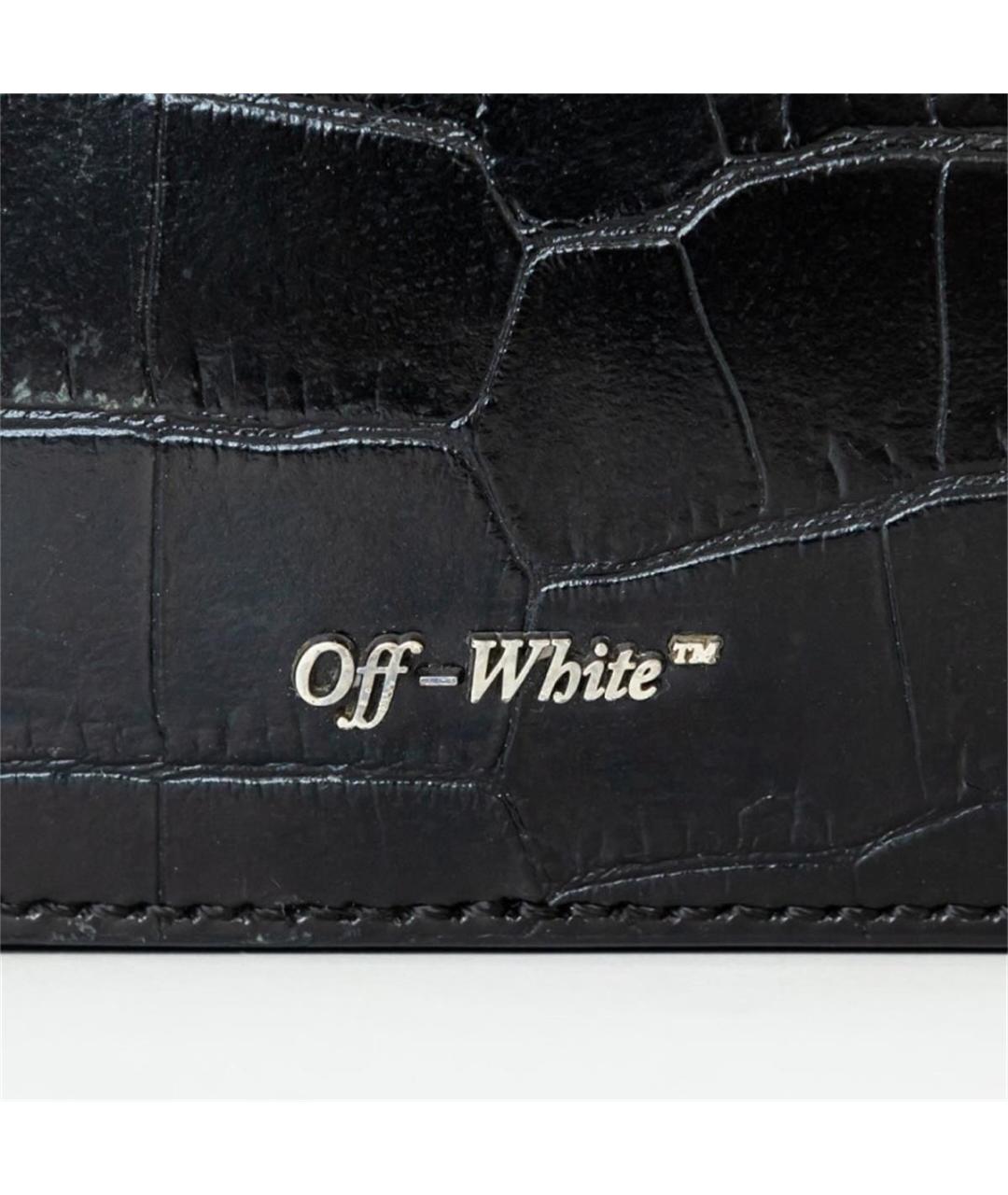 OFF-WHITE Черная кожаная сумка через плечо, фото 2