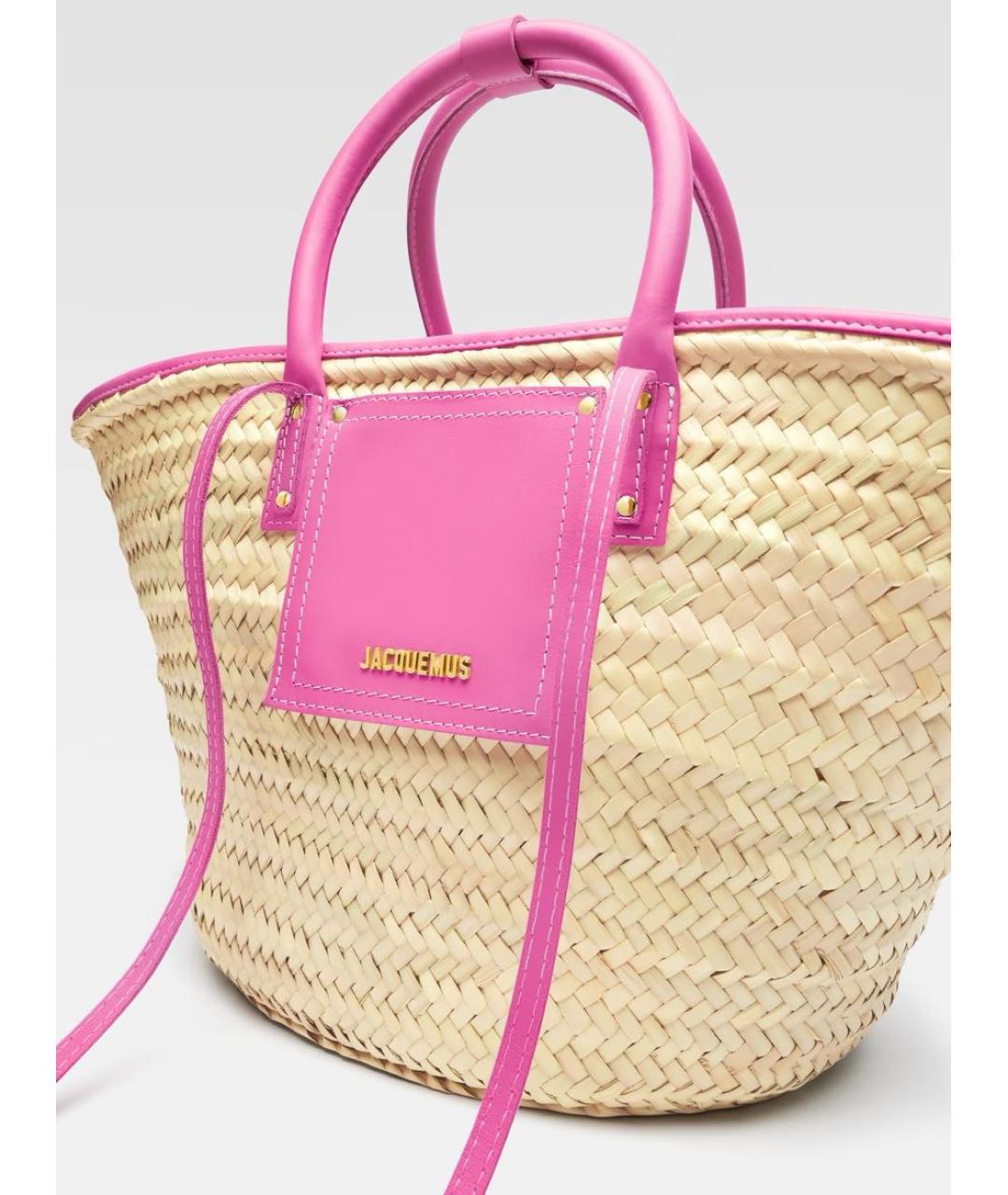 JACQUEMUS Розовая пляжная сумка, фото 2