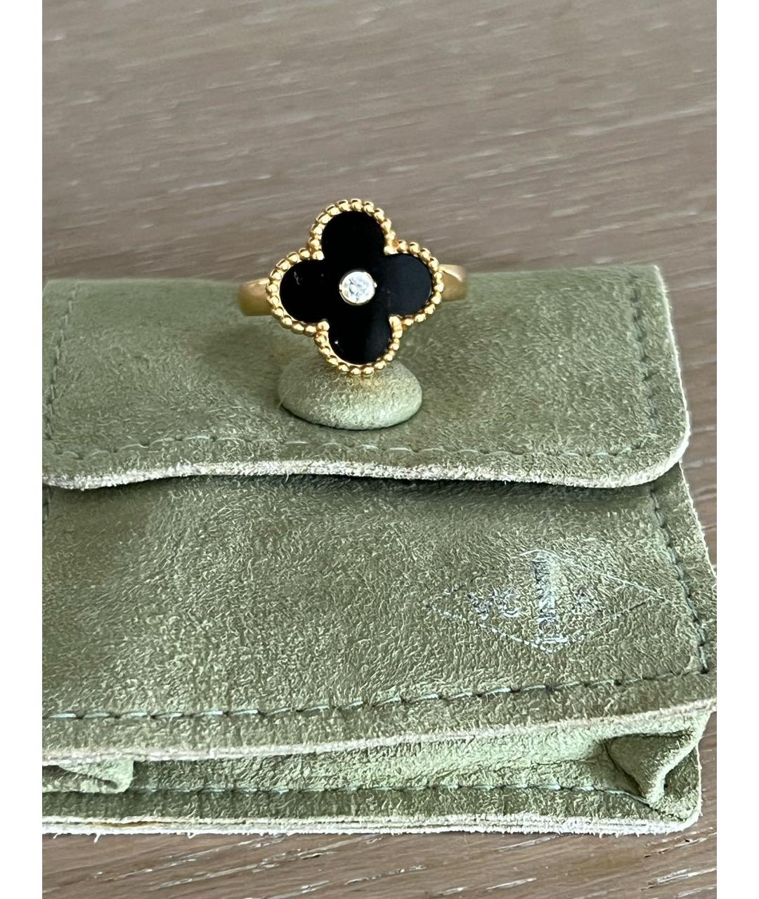 VAN CLEEF & ARPELS Черное кольцо из желтого золота, фото 2
