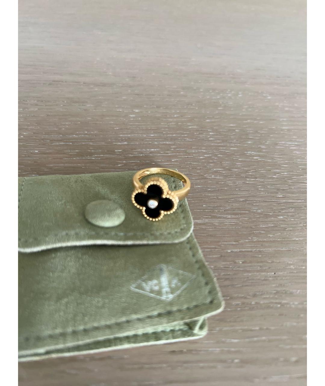 VAN CLEEF & ARPELS Черное кольцо из желтого золота, фото 5