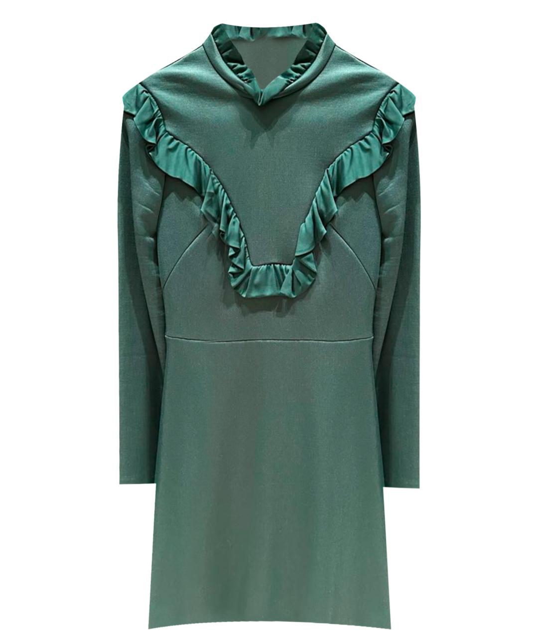 SANDRO Зеленые вискозное повседневное платье, фото 1