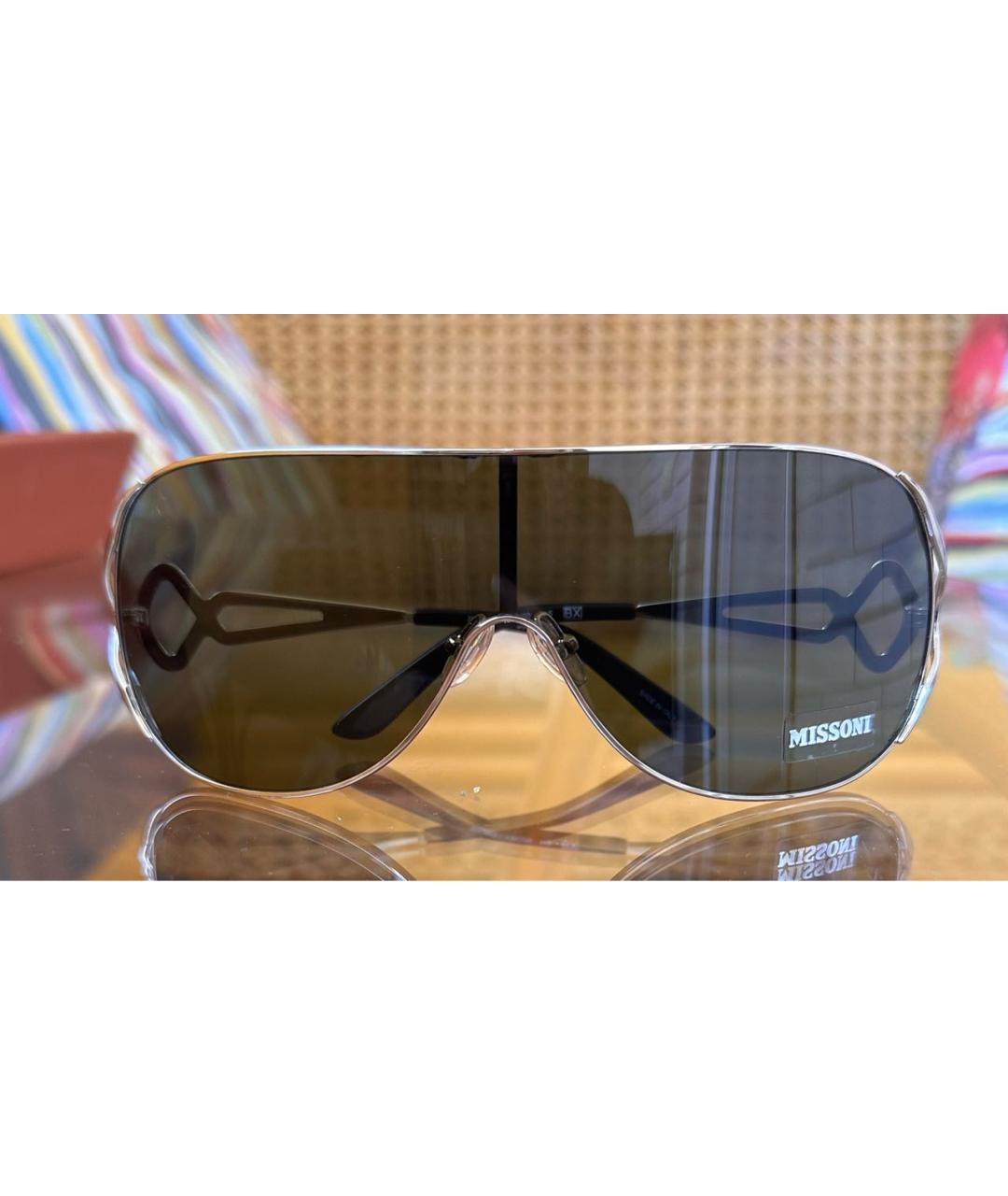 MISSONI Коричневые металлические солнцезащитные очки, фото 7