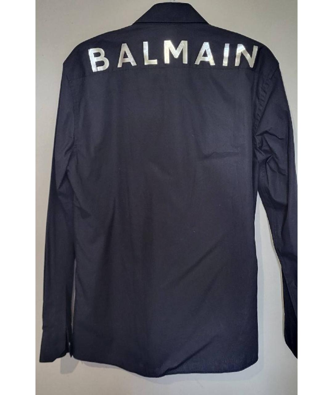 BALMAIN Черная хлопковая классическая рубашка, фото 2