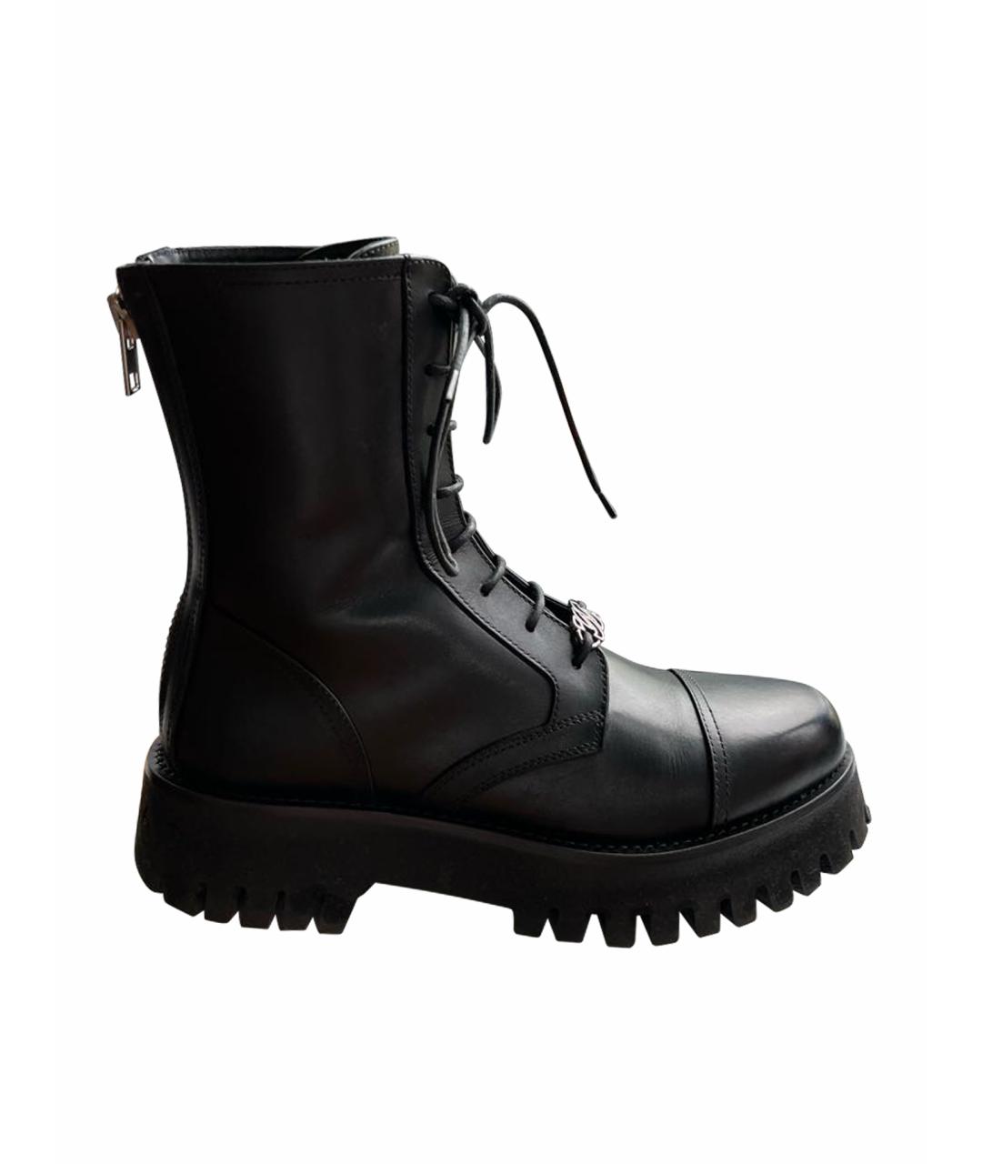 CASADEI Черные кожаные ботинки, фото 1