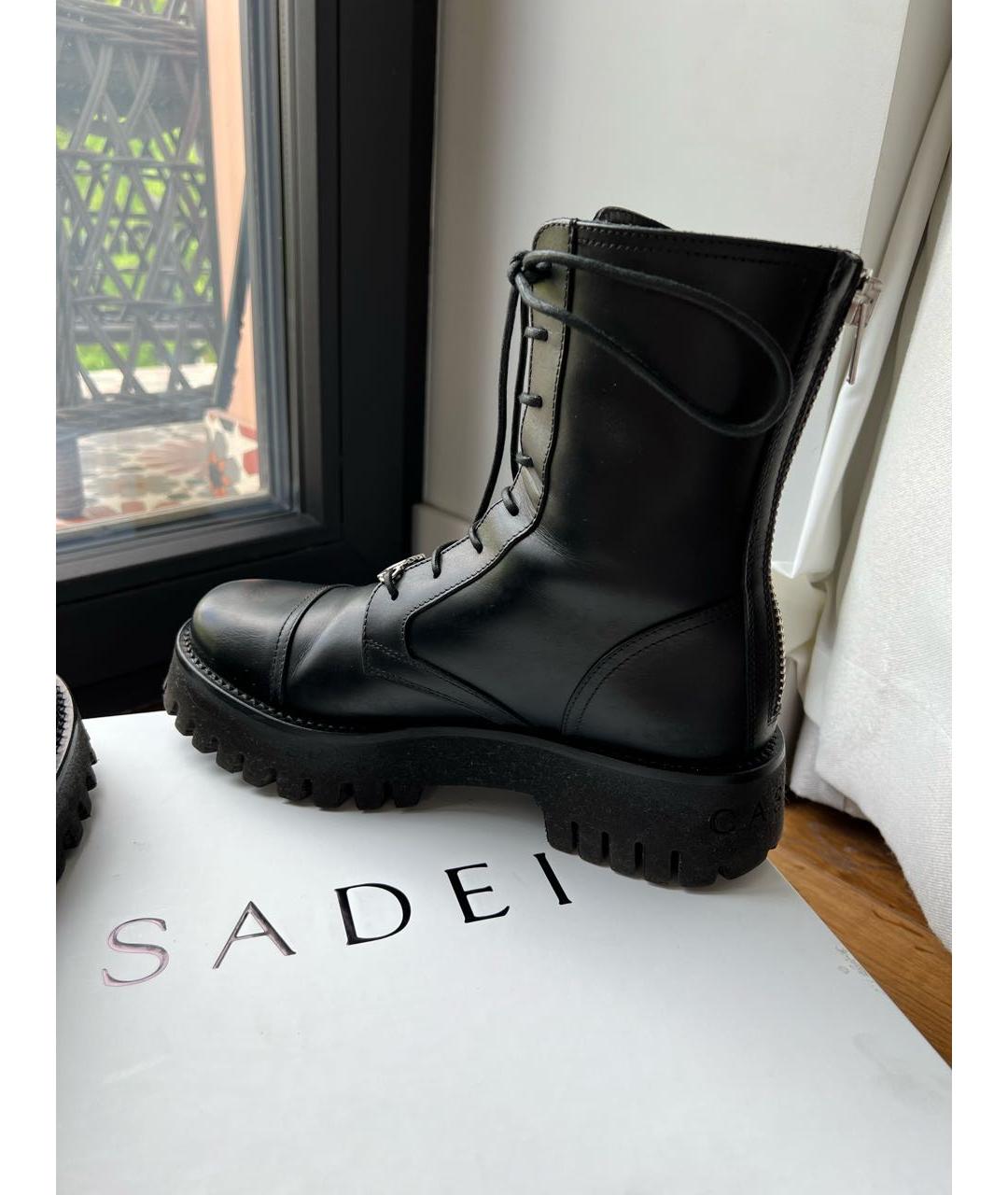 CASADEI Черные кожаные ботинки, фото 5