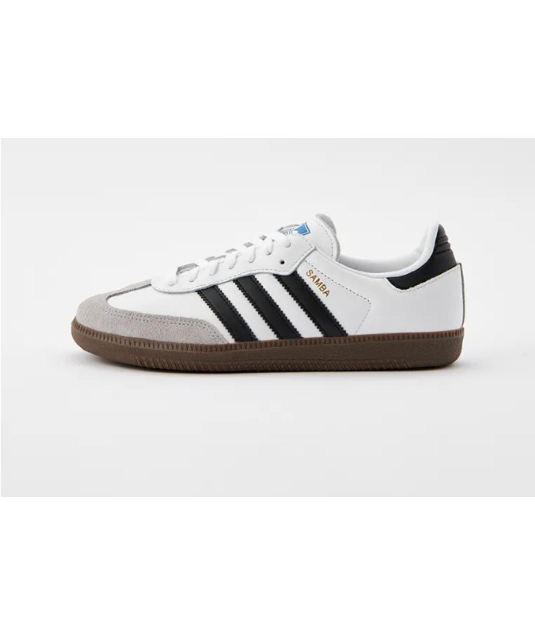 ADIDAS Белые кожаные кеды Samba для женщин – купить в интернет магазине ...