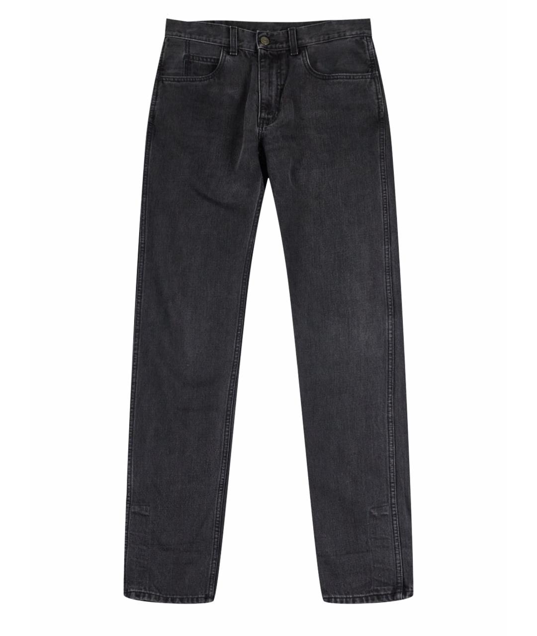 GUCCI Черные хлопковые прямые джинсы, фото 1