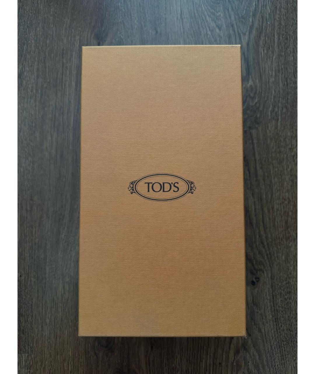 TOD'S Темно-синие кожаные мокасины, фото 7