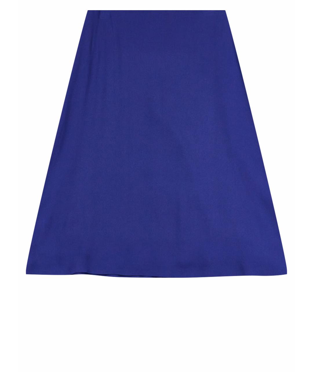 CELINE PRE-OWNED Синяя шелковая юбка миди, фото 1