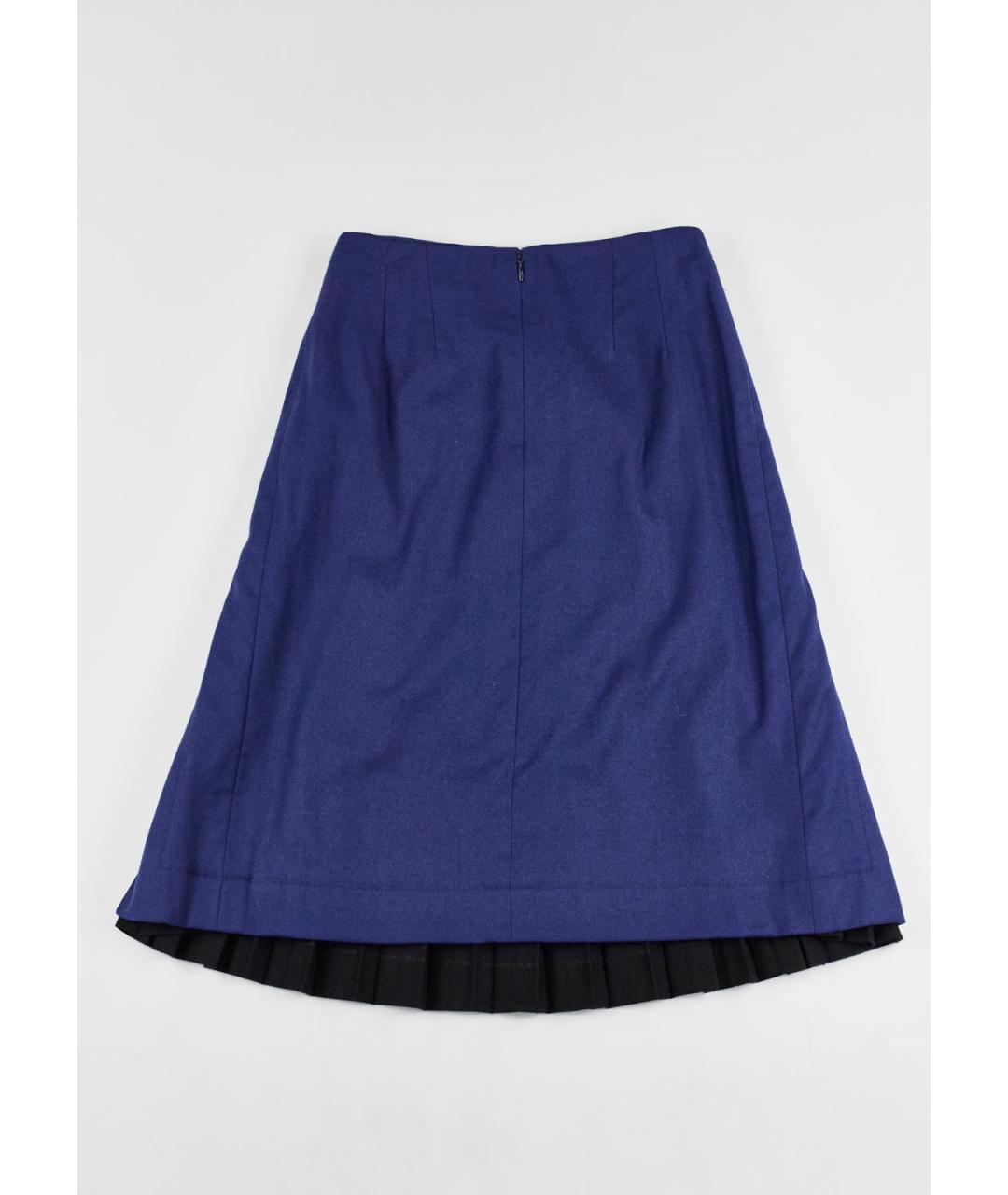 FENDI Синяя шерстяная юбка миди, фото 2