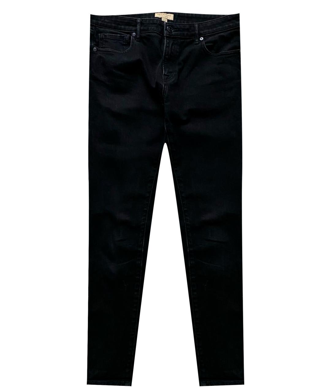 BURBERRY Черные хлопковые джинсы слим, фото 1