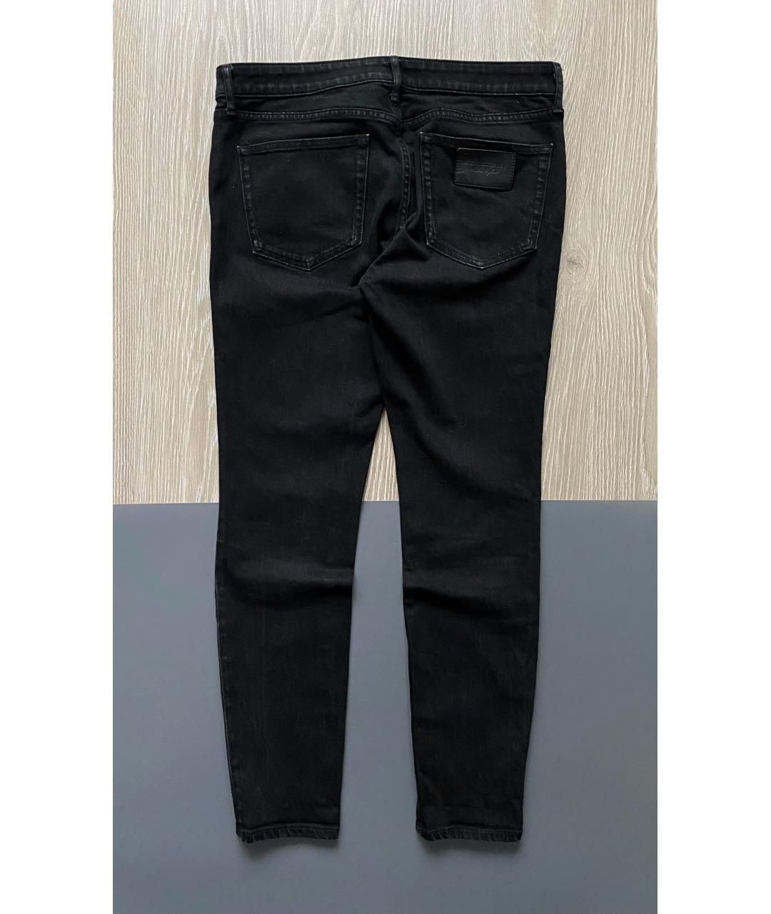 BURBERRY Черные хлопковые джинсы слим, фото 2
