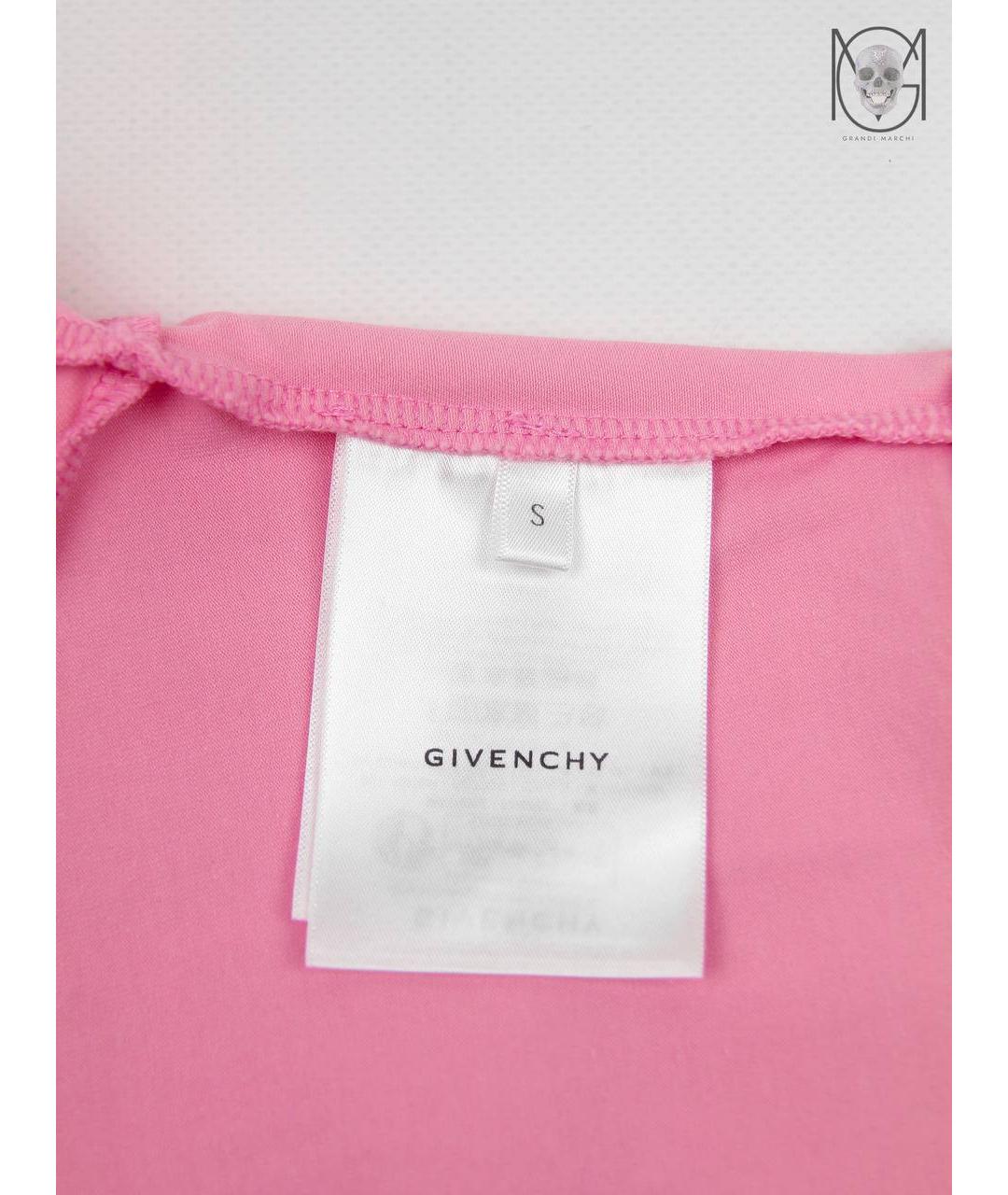 GIVENCHY Розовая хлопковая футболка, фото 3
