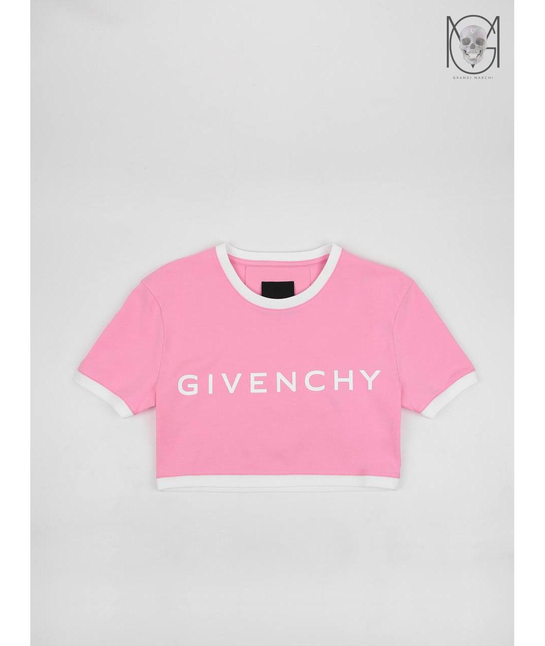 GIVENCHY Розовая хлопковая футболка, фото 9