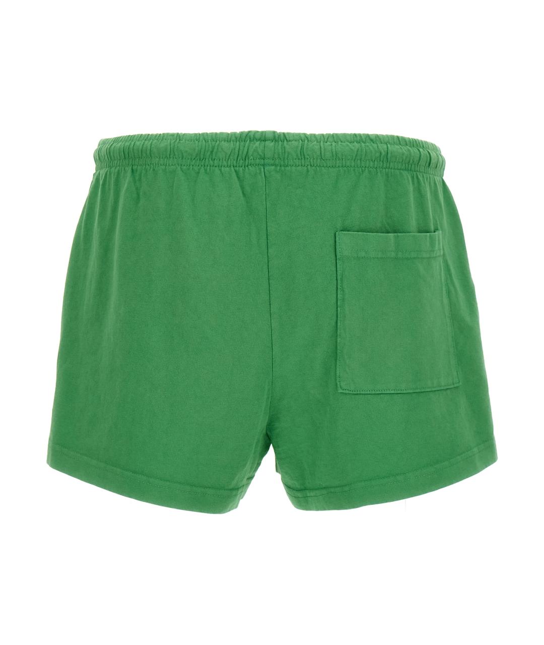 SPORTY AND RICH Зеленые хлопковые шорты, фото 2