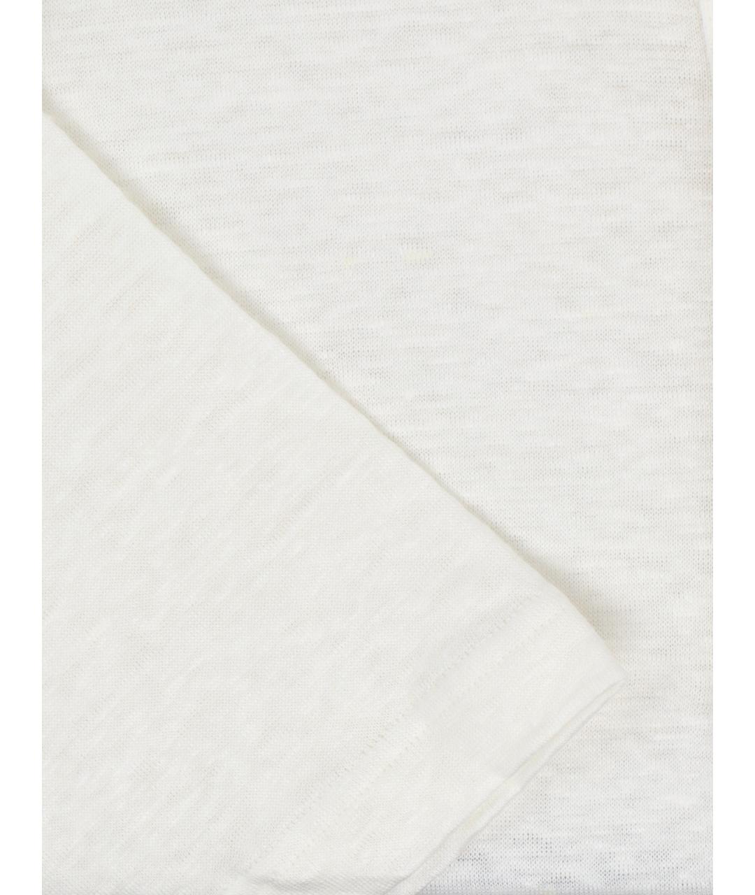 LORO PIANA Белое поло с коротким рукавом, фото 5