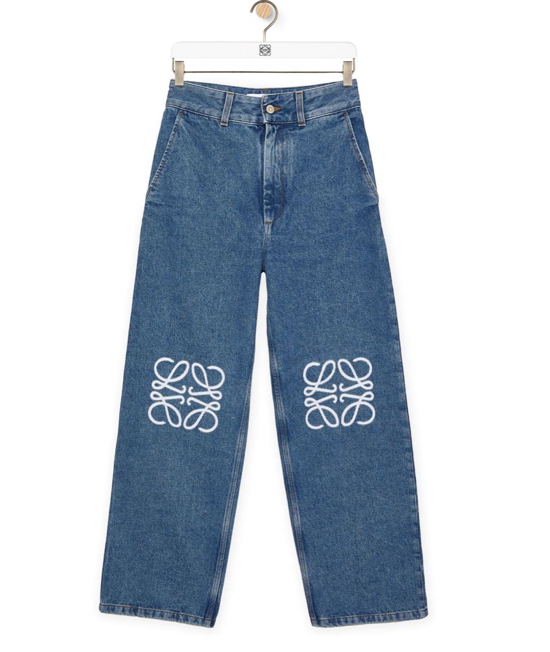 LOEWE Синие хлопковые прямые джинсы, фото 2