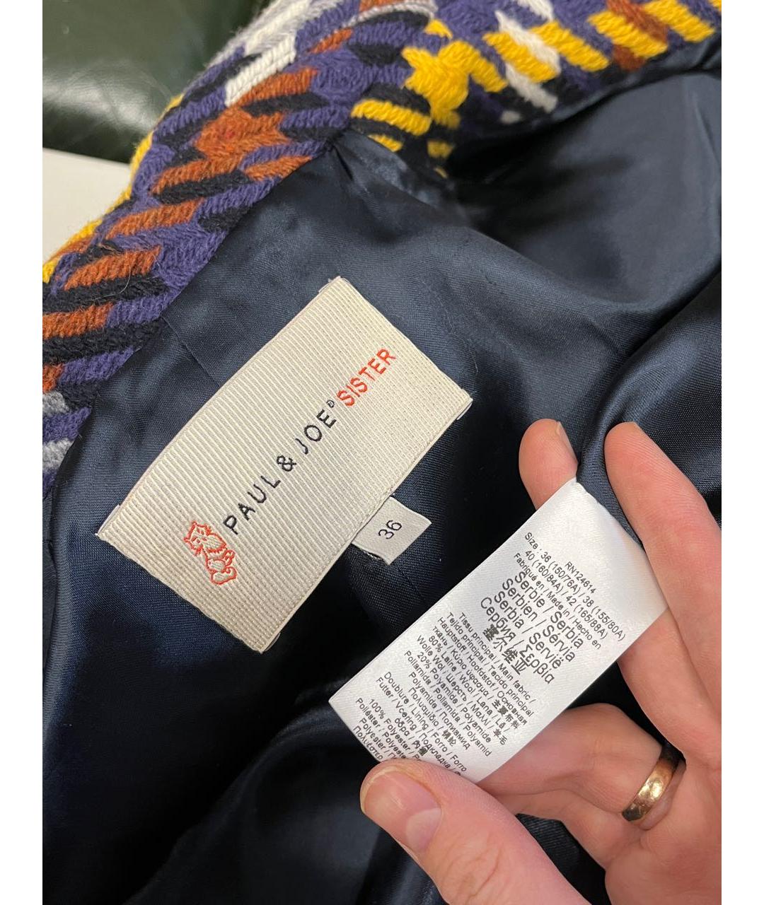 PAUL&JOE SISTER Темно-синее шерстяное пальто, фото 8