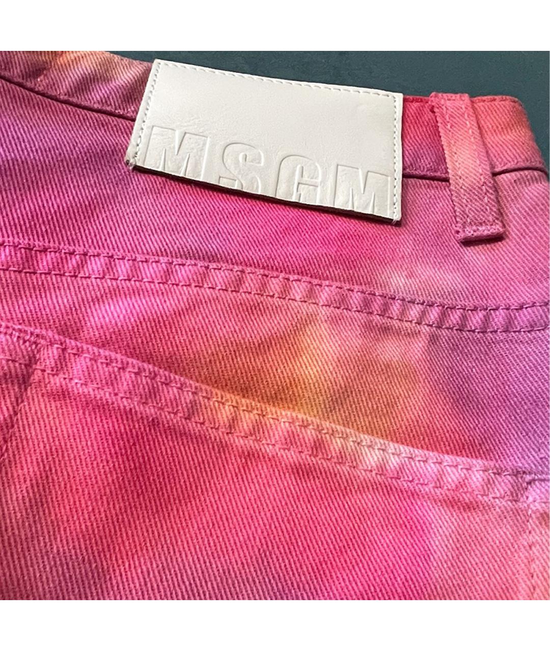 MSGM Розовая хлопковая юбка мини, фото 6