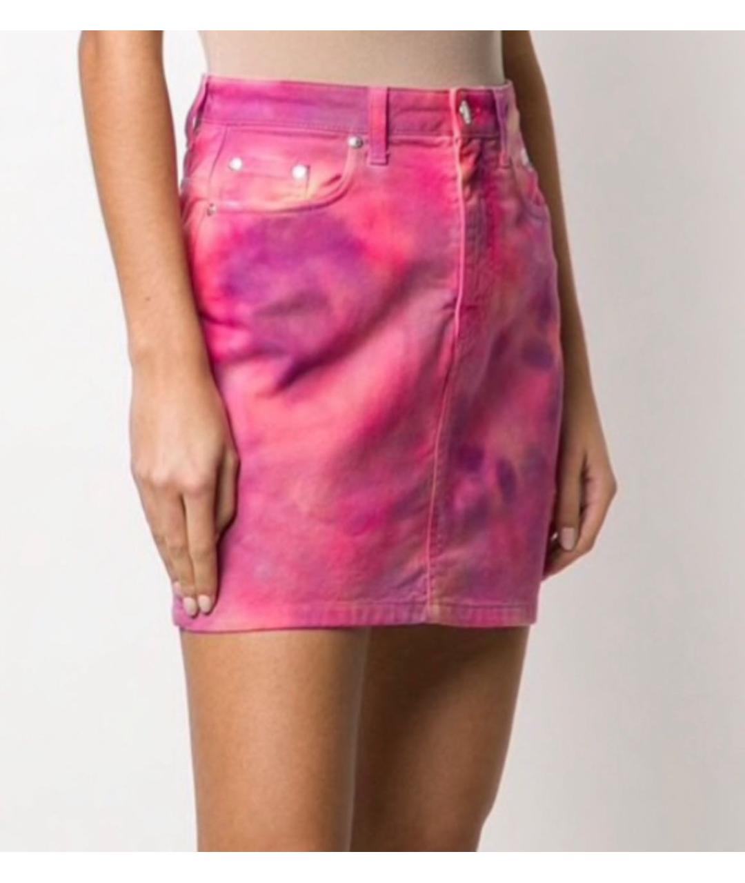MSGM Розовая хлопковая юбка мини, фото 8