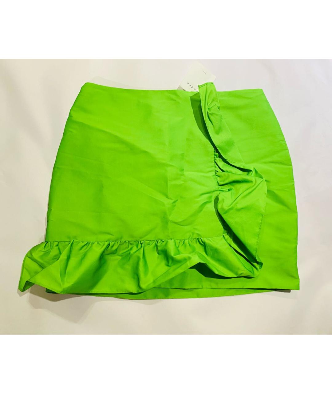 SANDRO Салатовая юбка мини, фото 8