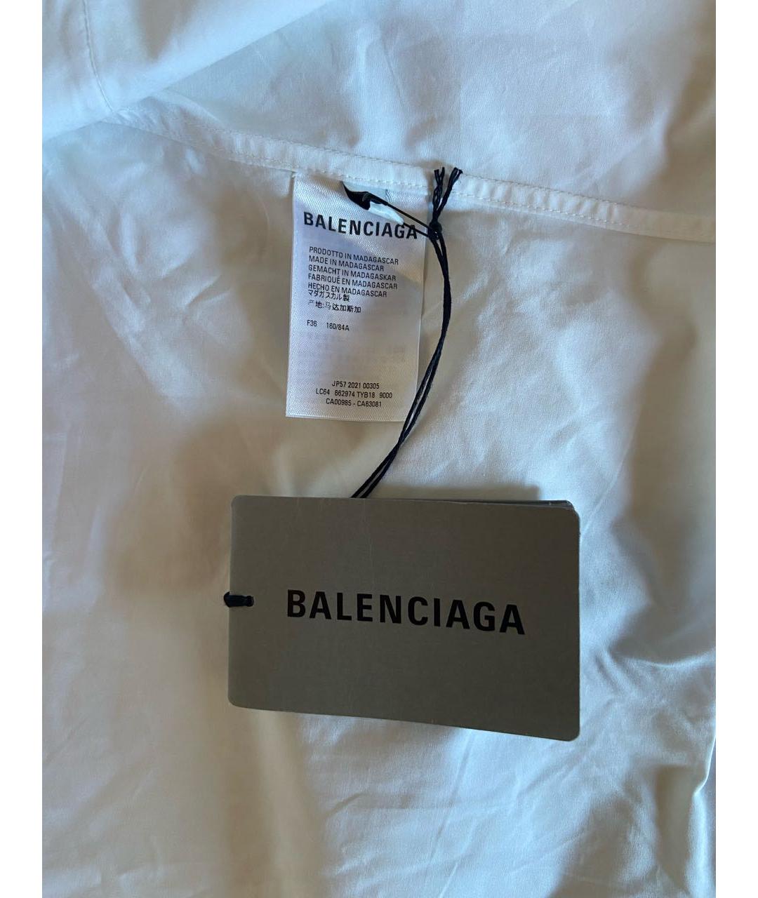 BALENCIAGA Белая хлопковая рубашка, фото 3