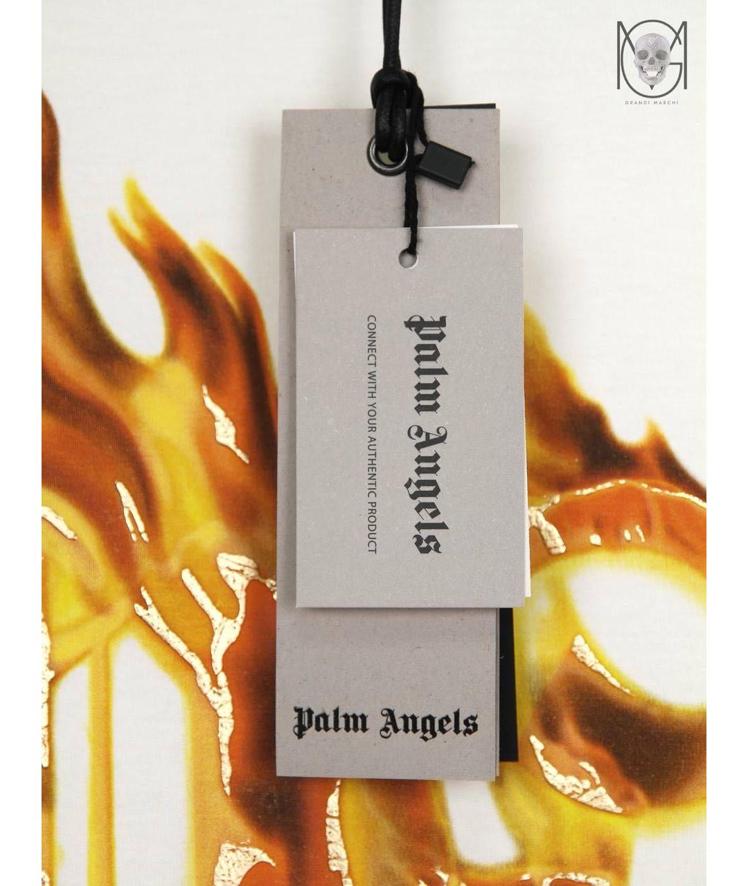 PALM ANGELS Белая хлопковая футболка, фото 3