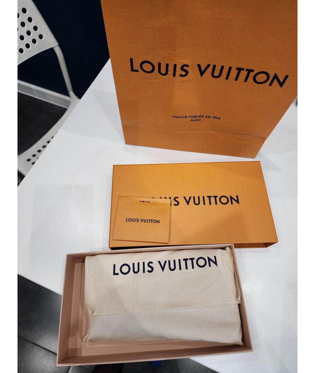 LOUIS VUITTON PRE-OWNED Черный кожаный кошелек, фото 7