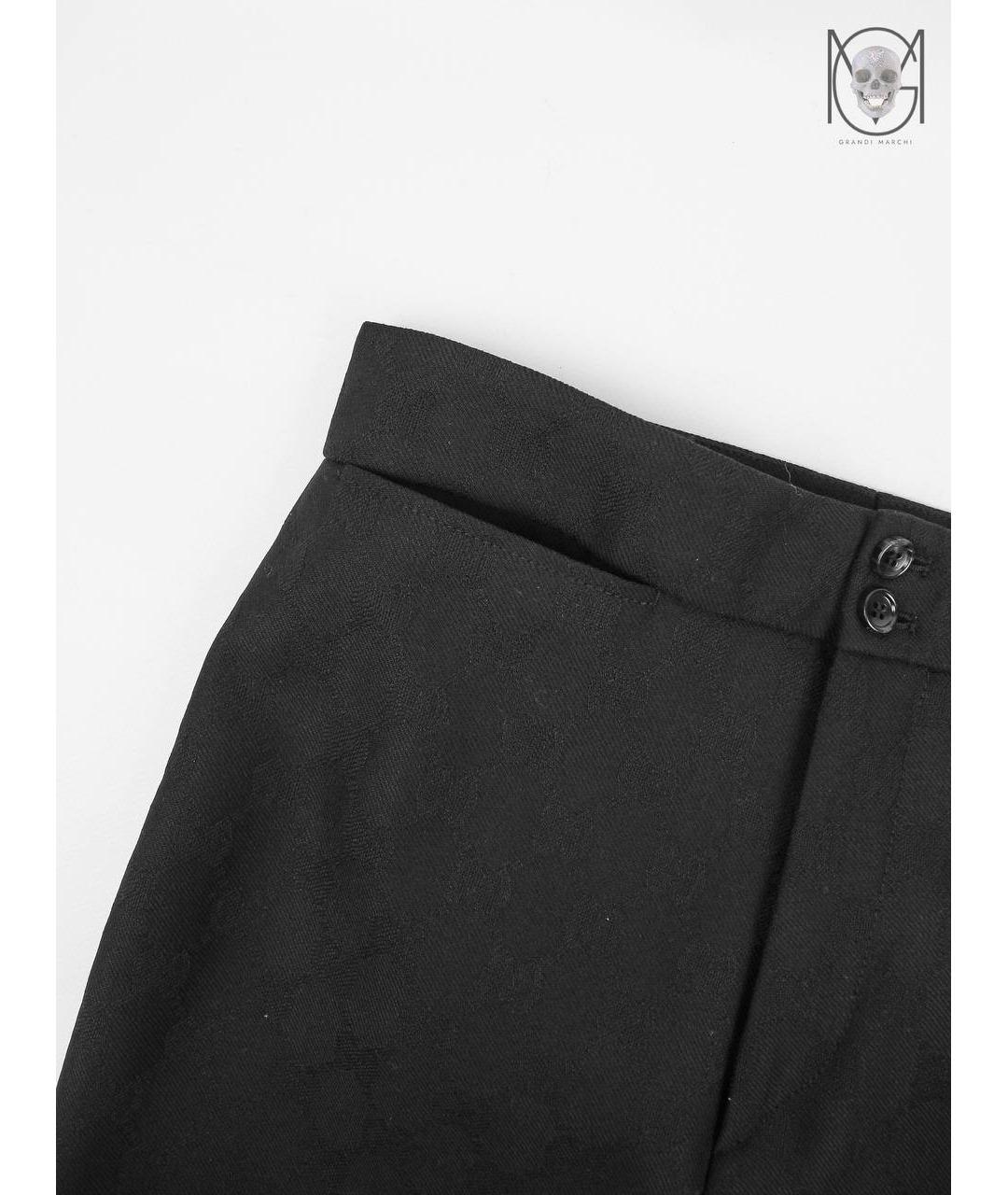 GUCCI Черные шерстяные брюки узкие, фото 4