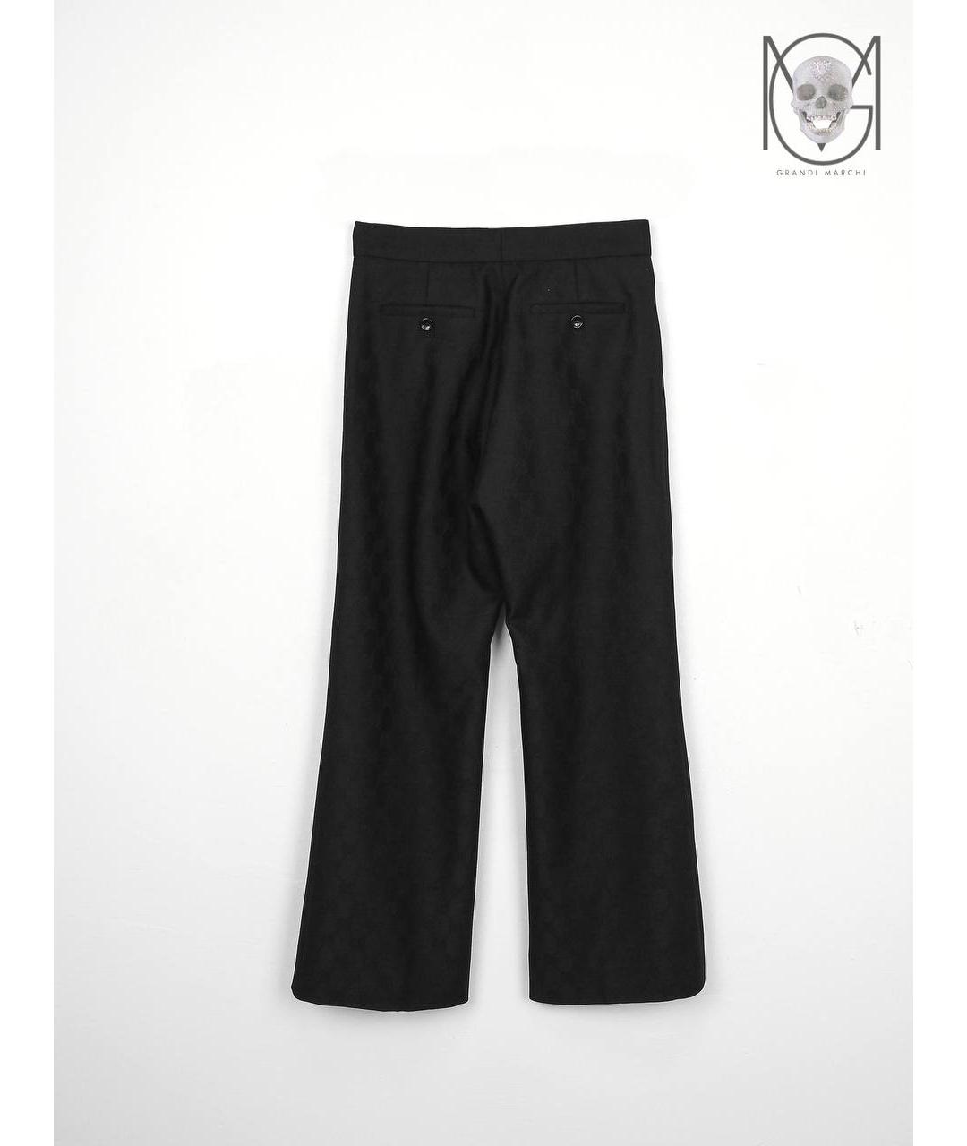 GUCCI Черные шерстяные брюки узкие, фото 2