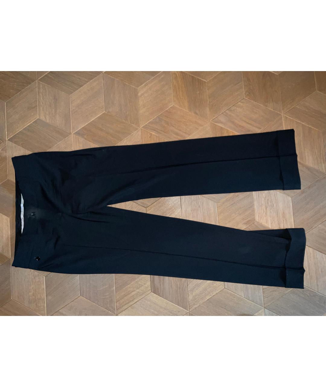 DOLCE&GABBANA Черные шерстяные брюки широкие, фото 6
