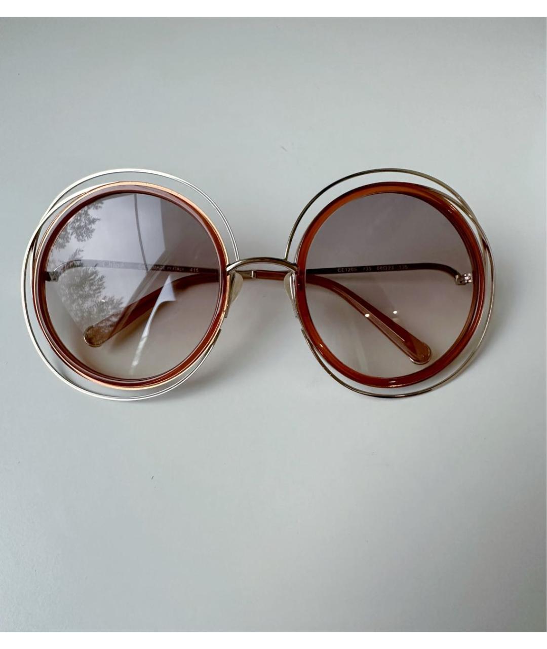 CHLOE Коричневые солнцезащитные очки, фото 4