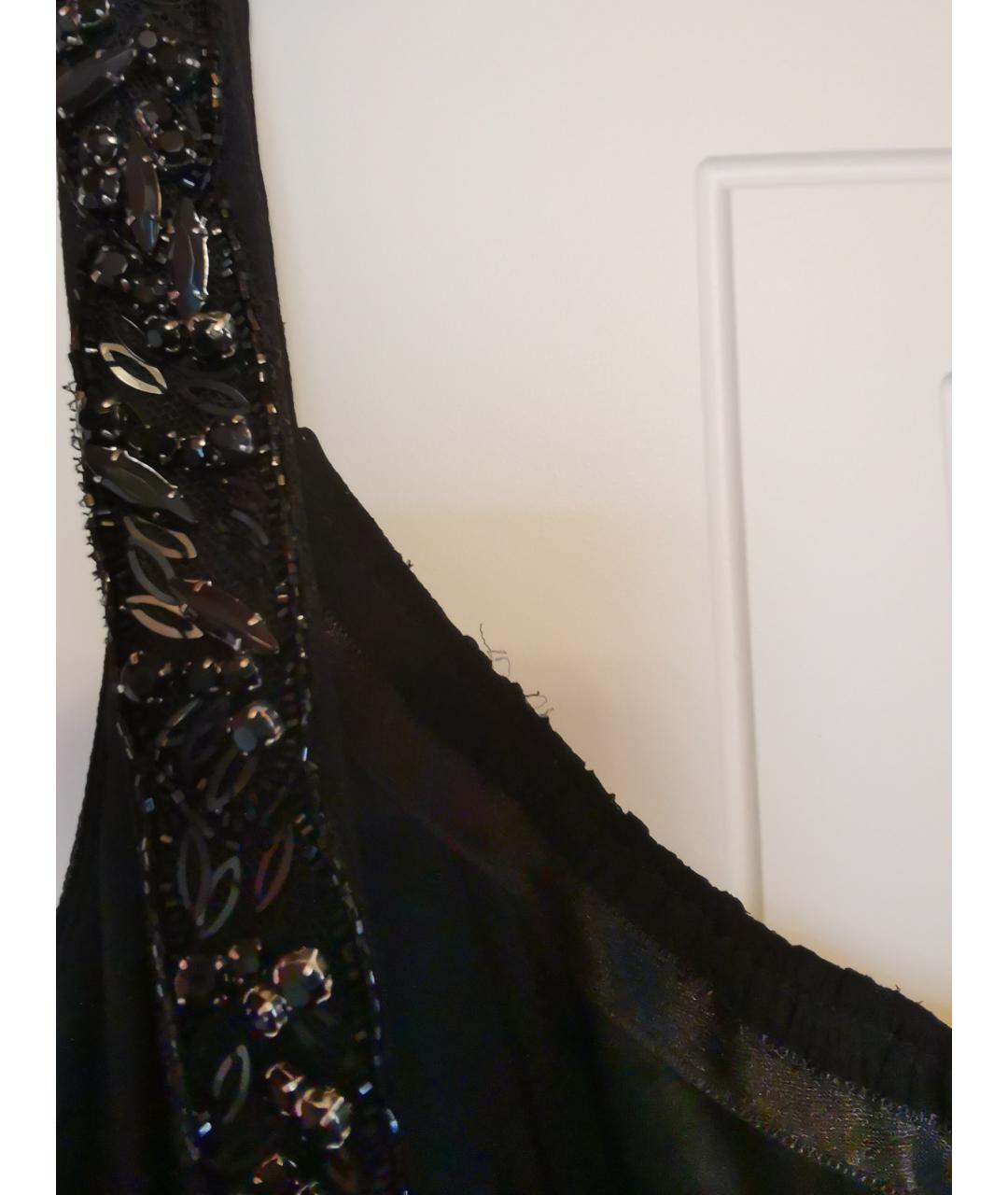JENNY PACKHAM Черное шелковое вечернее платье, фото 7
