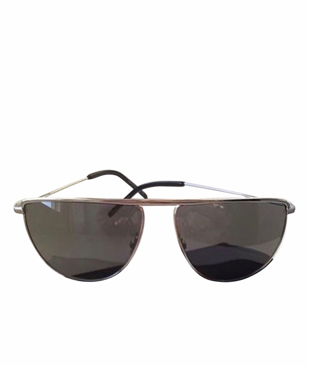 SAINT LAURENT Серые металлические солнцезащитные очки, фото 1
