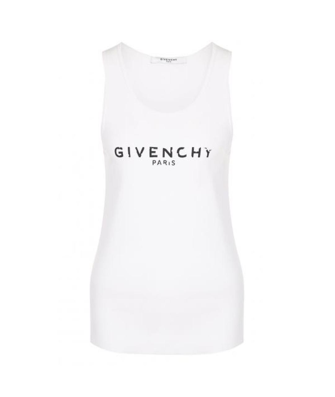 GIVENCHY Белая хлопко-эластановая майка, фото 1