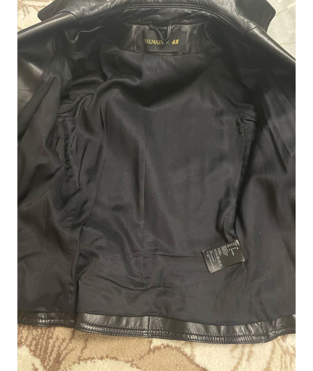 BALMAIN Черная кожаная куртка, фото 6