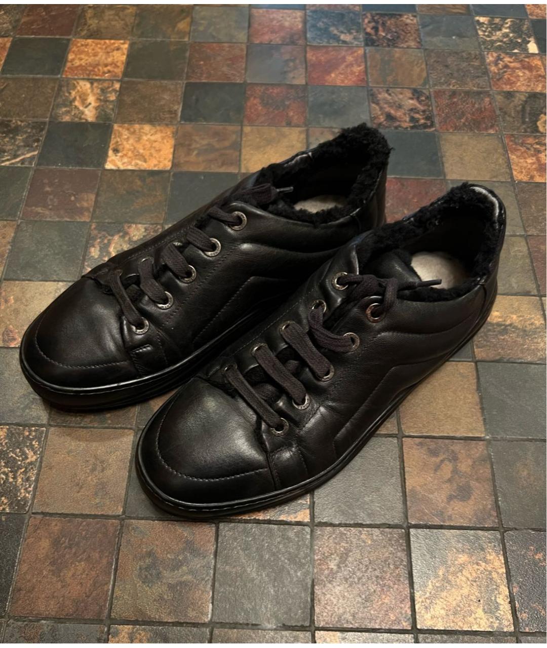 BOGNER Черные низкие кроссовки / кеды из искусственной кожи, фото 3