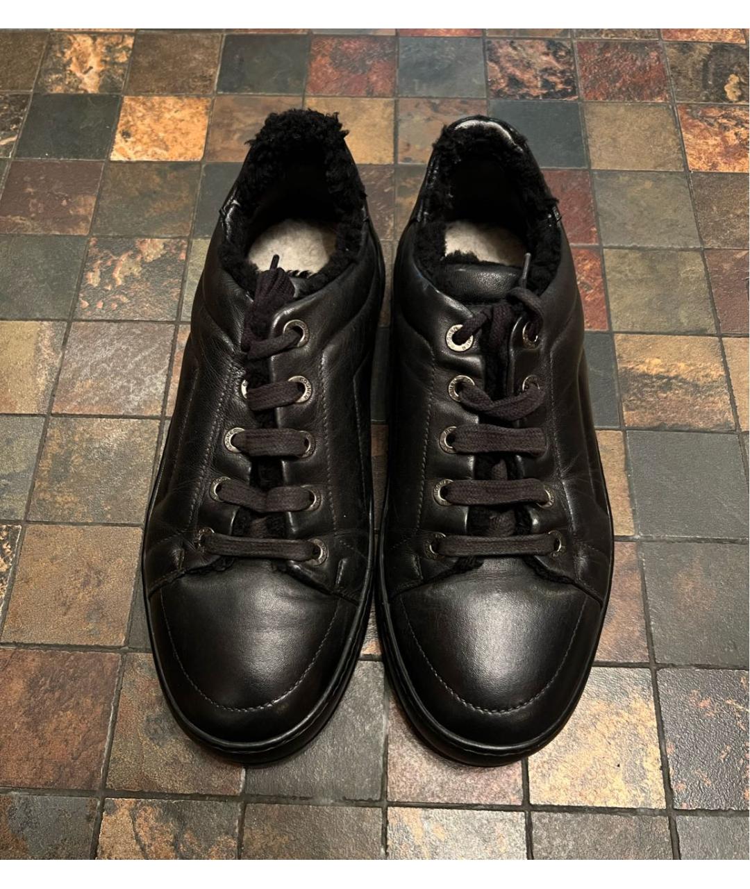 BOGNER Черные низкие кроссовки / кеды из искусственной кожи, фото 2