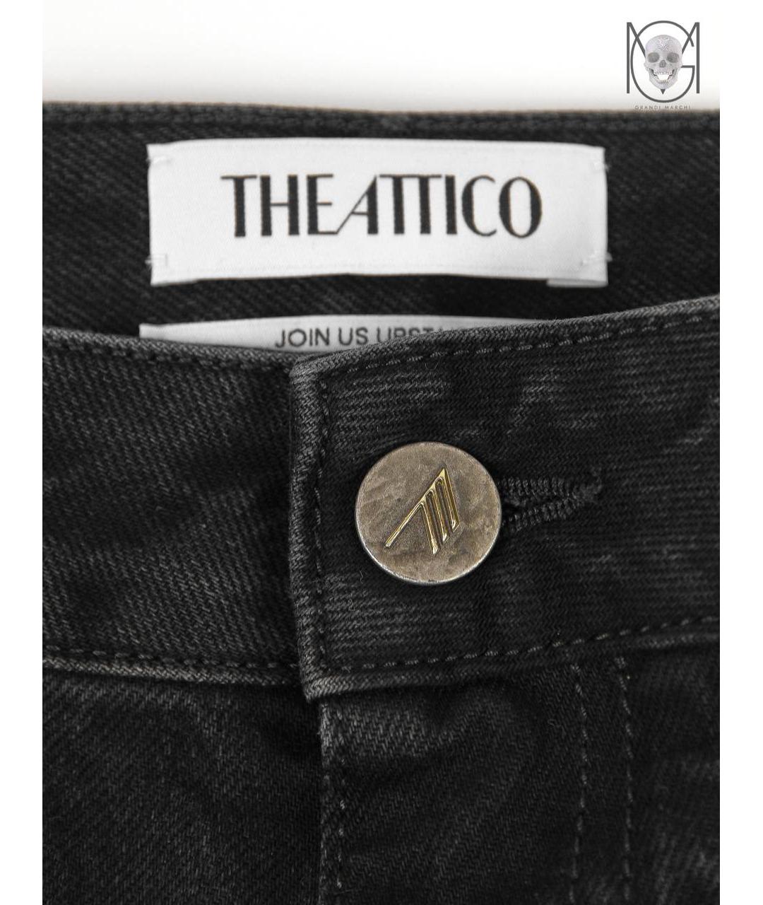 THE ATTICO Черные хлопковые джинсы слим, фото 6
