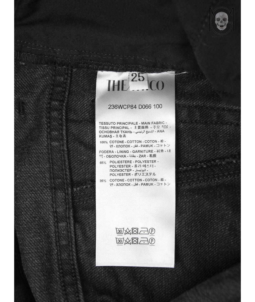 THE ATTICO Черные хлопковые джинсы слим, фото 9