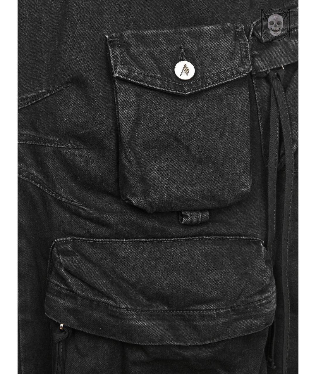 THE ATTICO Черные хлопковые джинсы слим, фото 7