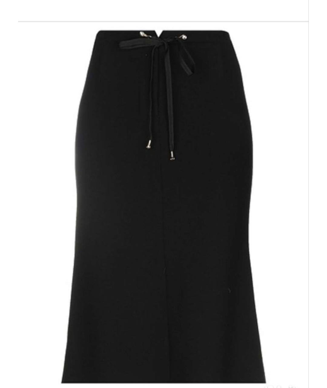 VDP Черная шерстяная юбка миди, фото 2