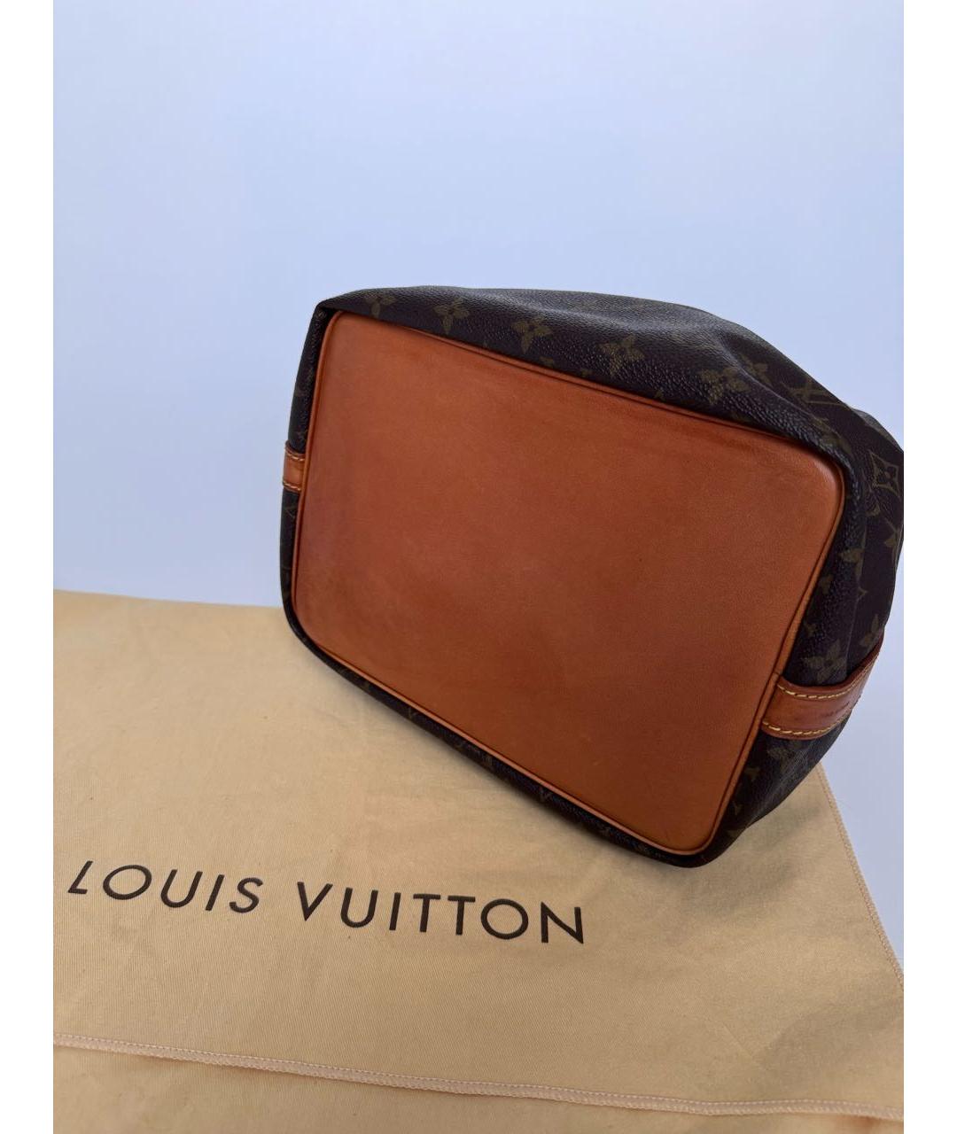 LOUIS VUITTON Коричневая кожаная сумка тоут, фото 6