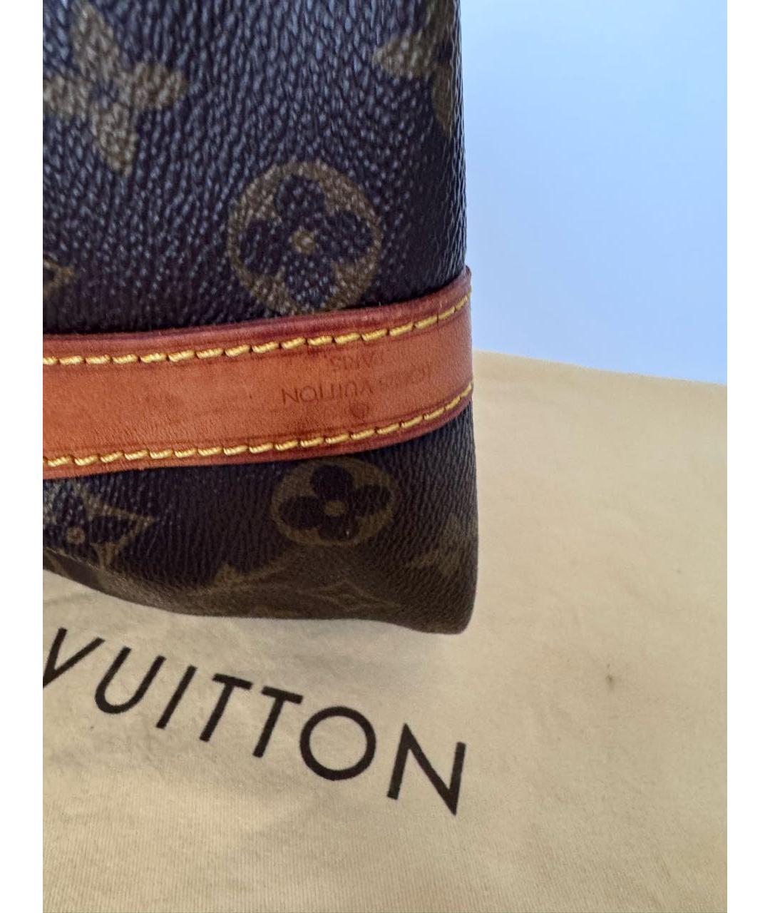 LOUIS VUITTON Коричневая кожаная сумка тоут, фото 7