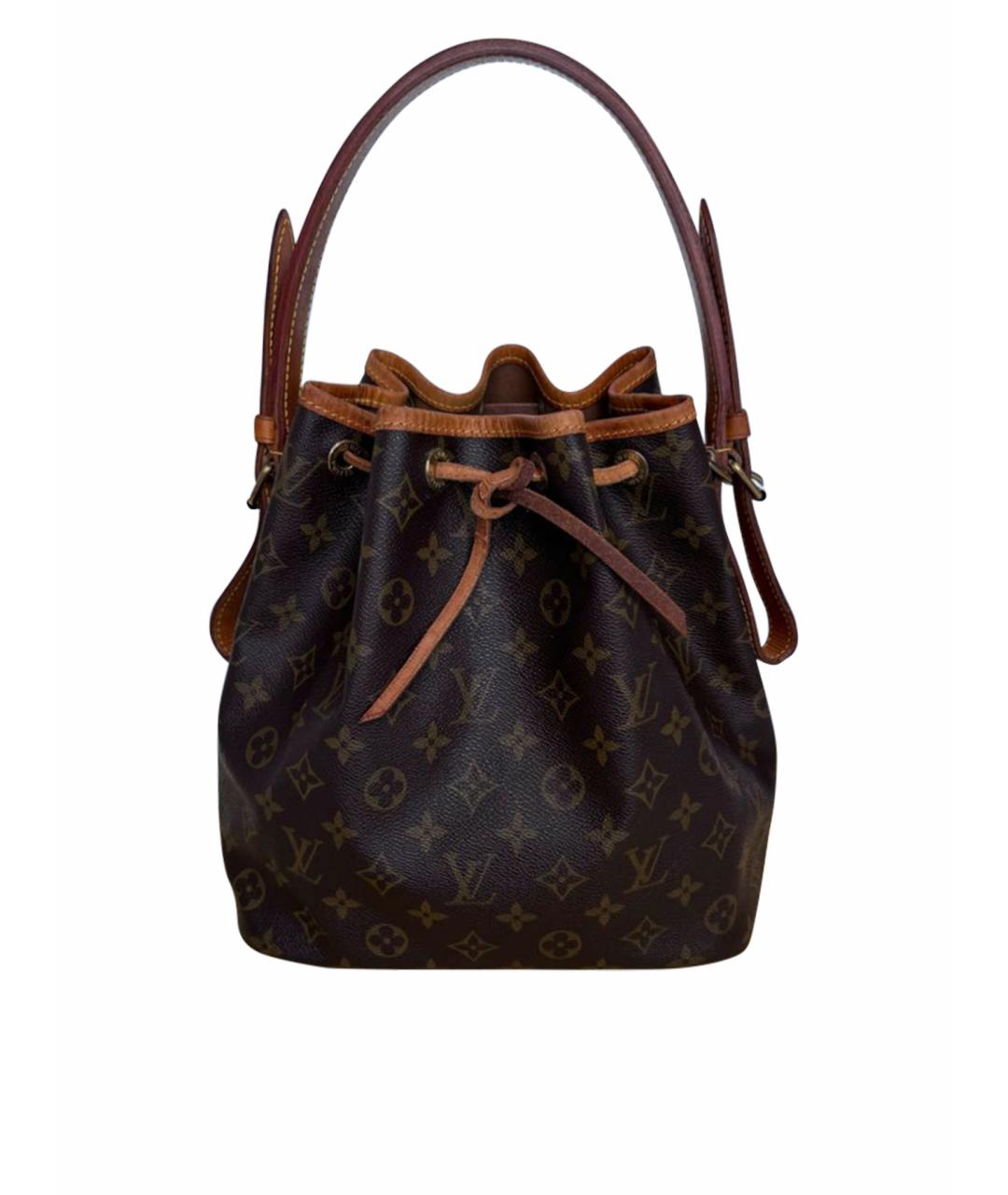 LOUIS VUITTON Коричневая кожаная сумка тоут, фото 1