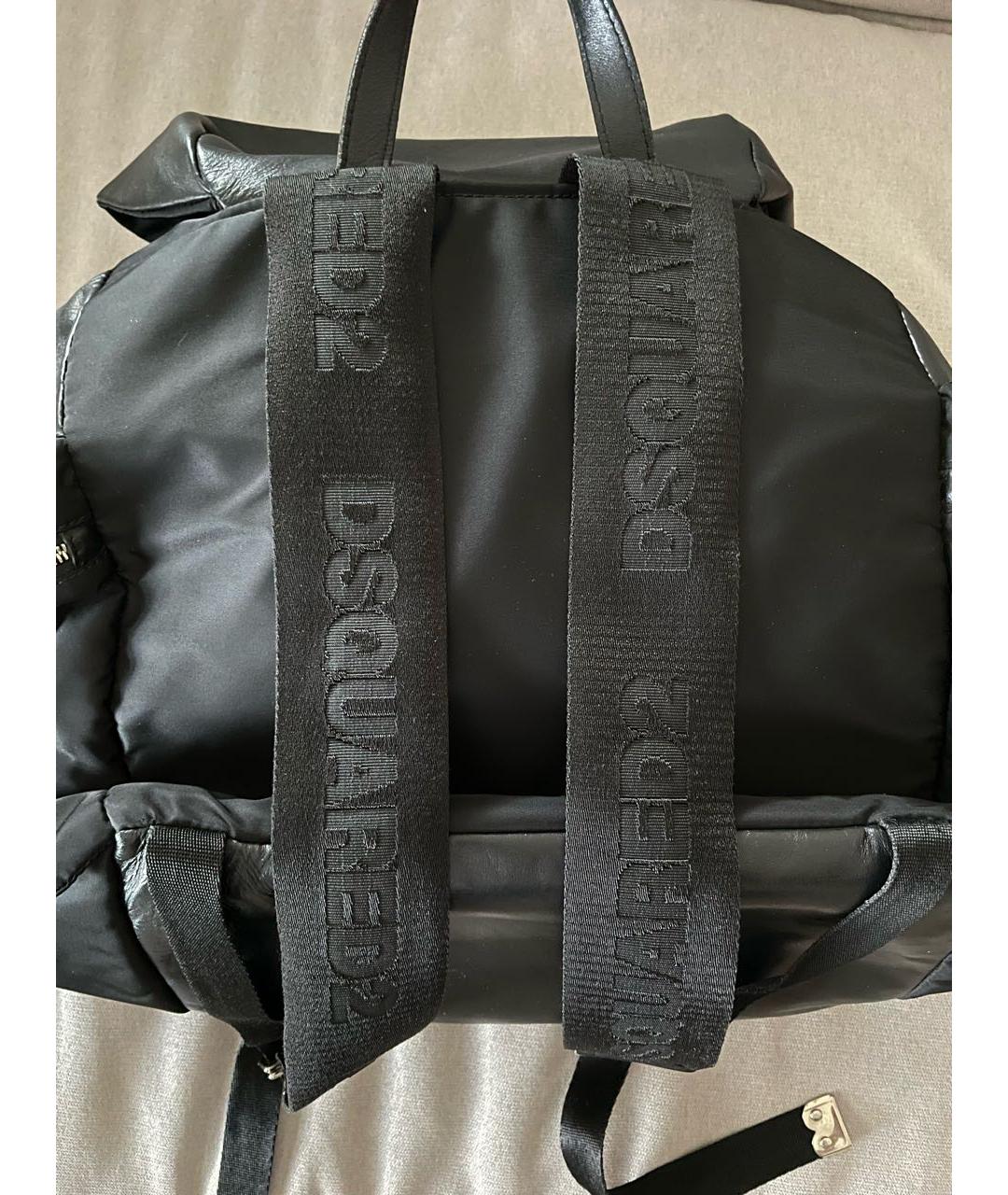 DSQUARED2 Черный кожаный рюкзак, фото 8